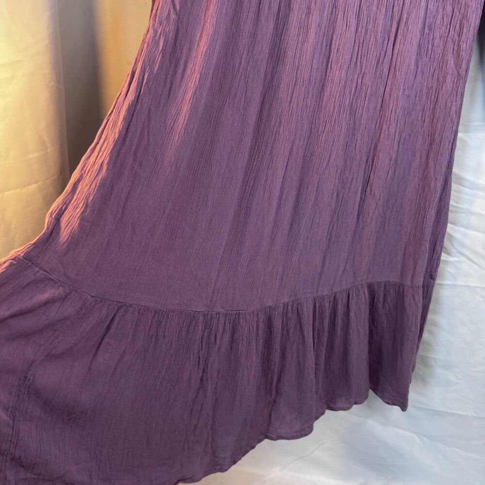 GAP Boho Whimsical Solid Purple Peasant Dress Fit… - image 5